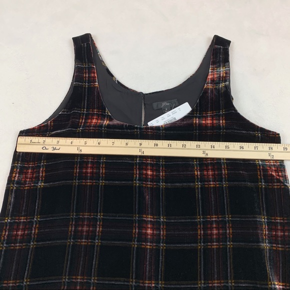 J Crew Stewart Tartan Holiday Plaid Velvet Tank - Picture 5 of 12